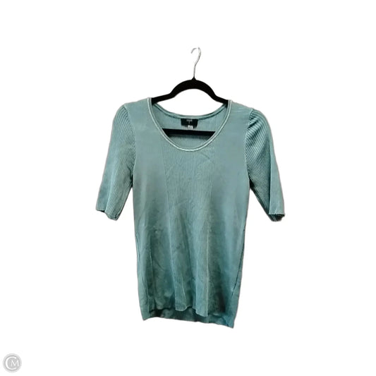 Sweater Short Sleeve By Tahari In Teal, Size: M