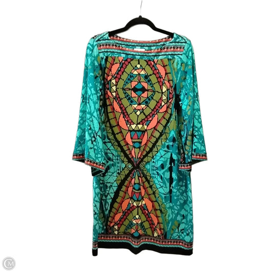 Dress Casual Midi By Eci In Geometric Pattern, Size: 10