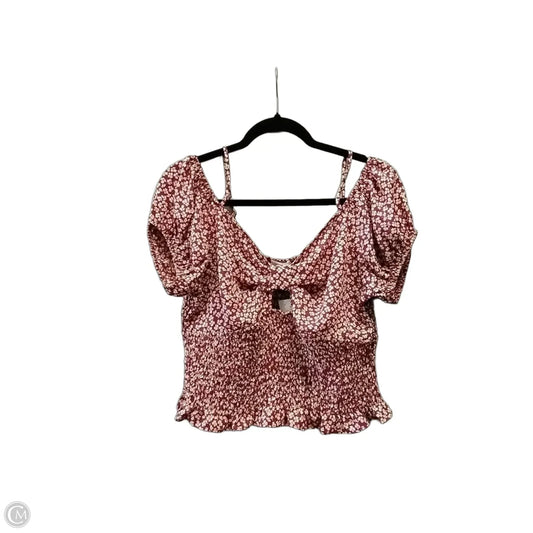 Blouse Short Sleeve By Sienna Sky In Floral Print, Size: Xl