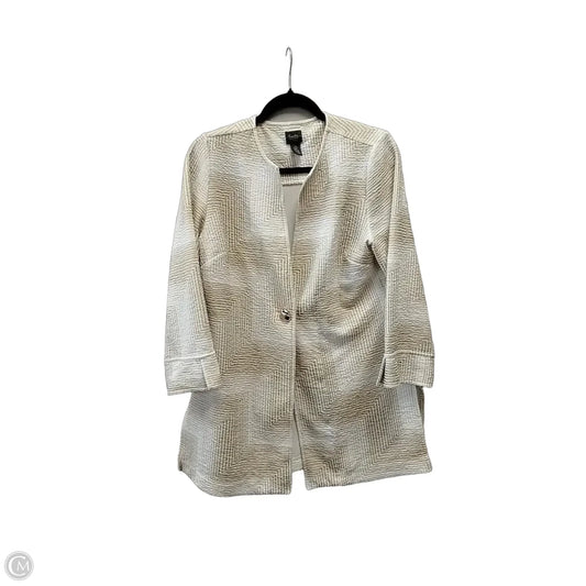 Blazer By Chicos In Tan & White, Size: S