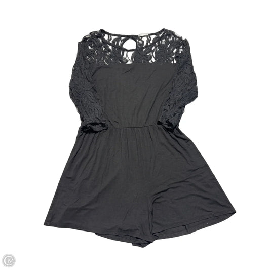 Romper By Chicsoul In Black, Size: 1x