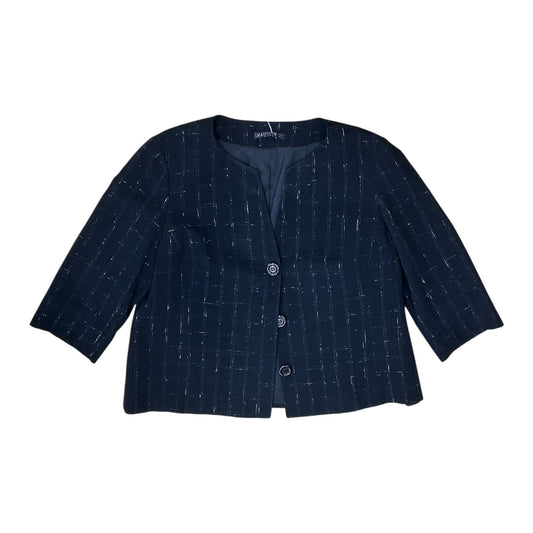 Blazer Designer By Lafayette 148 In Black, Size:Xl