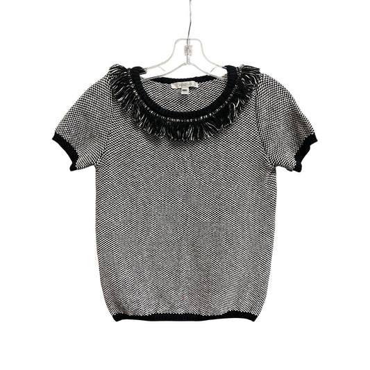 Sweater Designer By Max Mara In Black & Cream, Size:S
