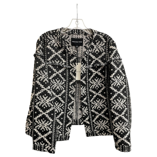 Blazer By Who What Wear In Black & Cream, Size:2X