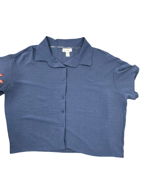 Blouse Ss By Just Be In Blue, Size:1X