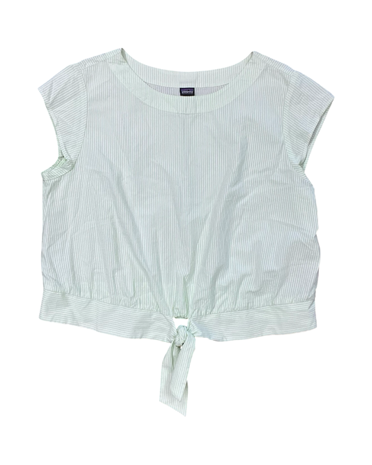 Top Ss By Patagonia In Green & White, Size:Xl