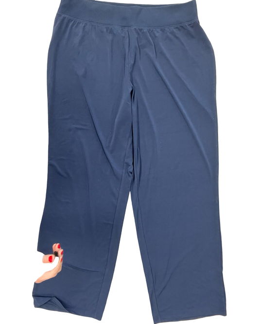 Pants Lounge By Susan Graver In Navy, Size:1X