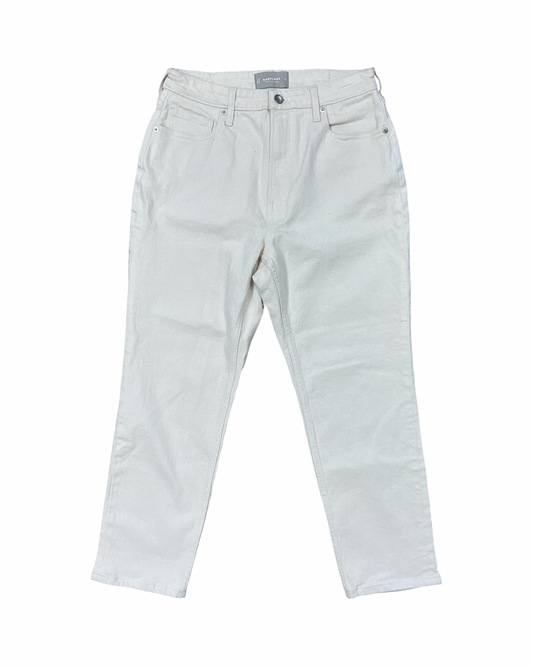 Jeans Straight By Everlane In Cream Denim, Size:8