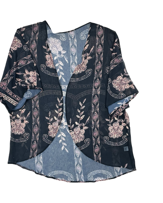 Cardigan By Clothes Mentor In Black, Size:2X