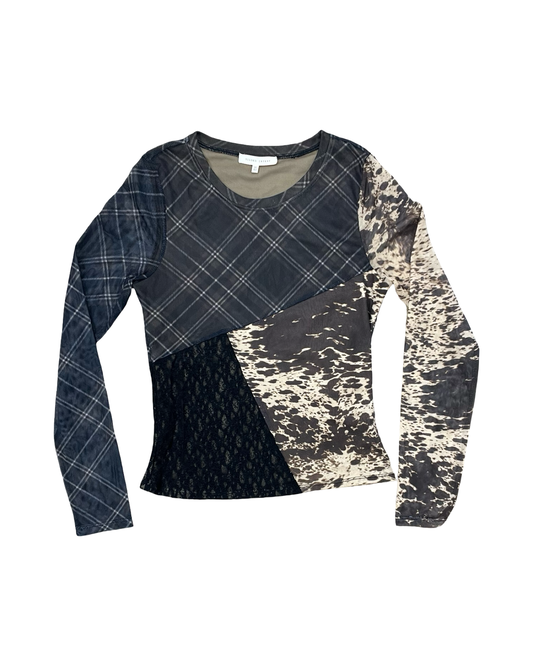 Top Ls By Gilded Intent In Brown & Tan, Size:M