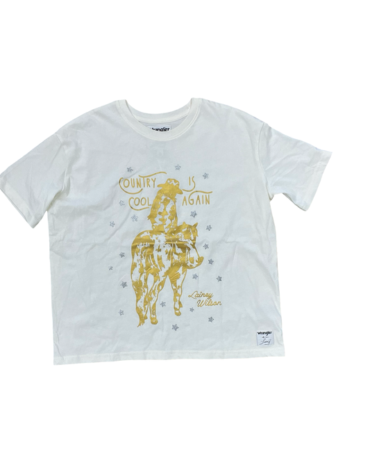 Top Ss By Wrangler In Cream, Size:L