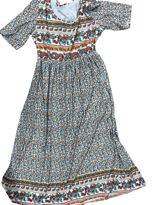 Dress Casual Midi By Clothes Mentor In Multi, Size:M