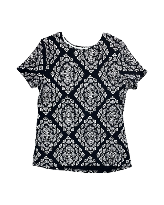 Top Ss By Croft And Barrow In Black & Tan, Size:L