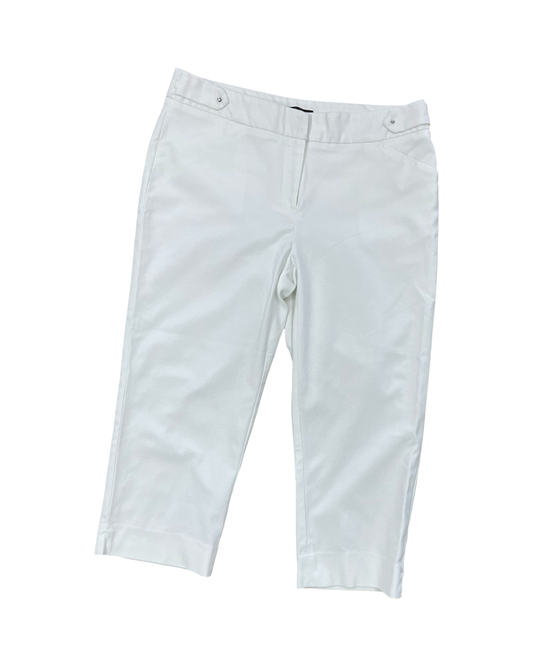 Pants Cropped By Rafaella In White, Size:8